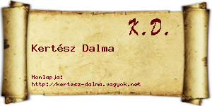 Kertész Dalma névjegykártya